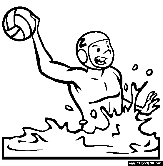 Water polo coloring page free water polo online coloring