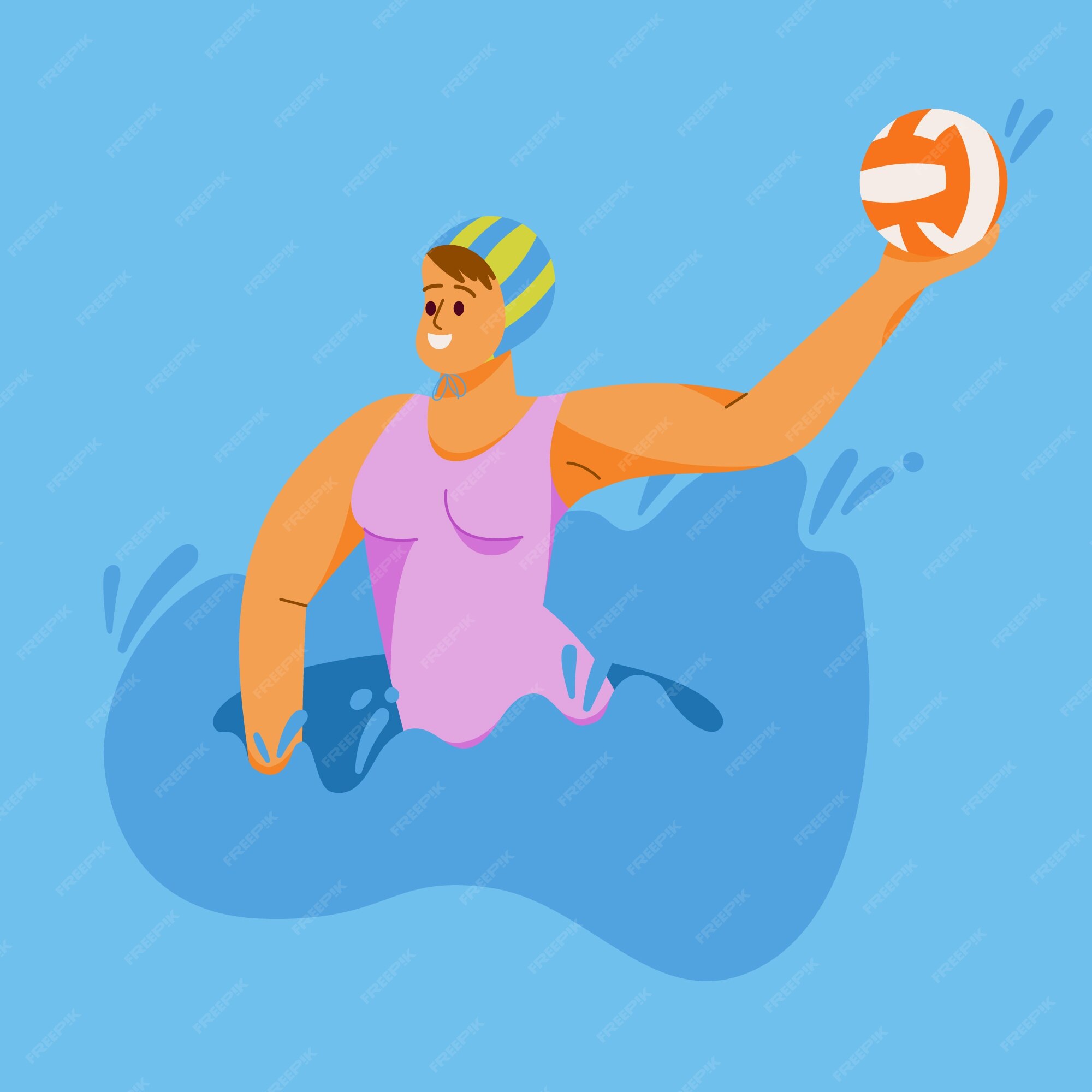 Free vector hand drawn water polo illustration