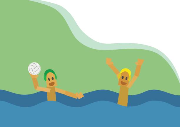Drawing of the waterpolo stock illustrations royalty