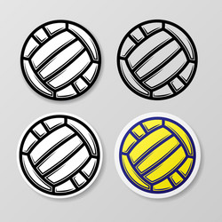 Waterpolo vector images over