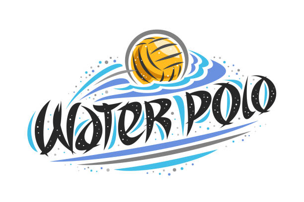 Drawing of a water polo ball stock illustrations royalty