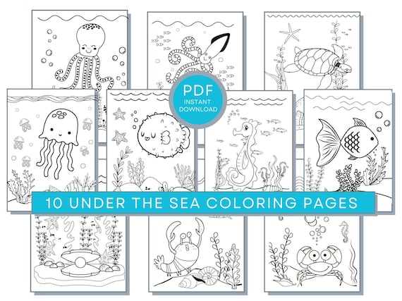 Under the sea coloring pages sea life coloring ocean coloring pages under water coloring ocean life coloring sea creature coloring page