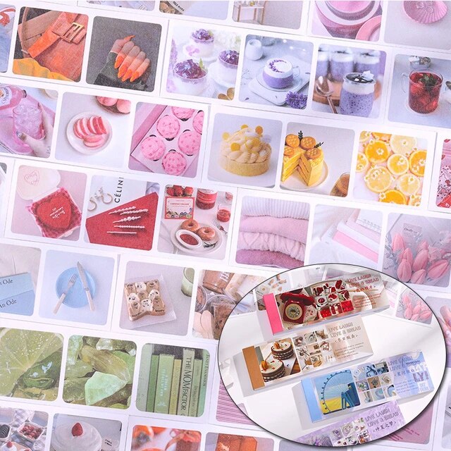 Crapbook ticker book color crapbooking ticker aethetic ticker for card making water bottle laptop album gift decoration