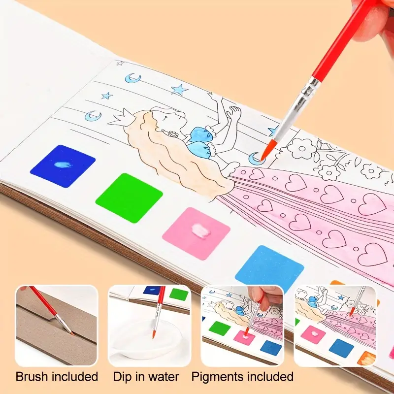 Drawing and coloring paper childrens watercolor coloring