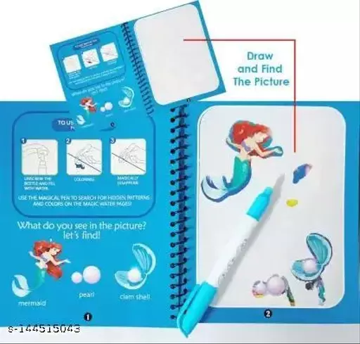 Magic automatic ink removable drawing magic water coloring reusable magic water book for kids