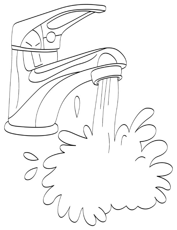 Running water from tap coloring page download free running water from tap coloring page for kids best coloring pages