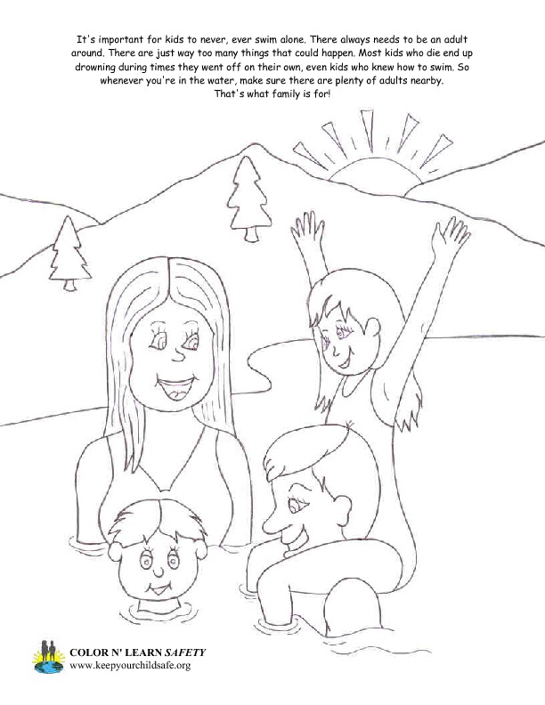 Water safety coloring pages