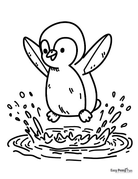 Printable penguin coloring pages