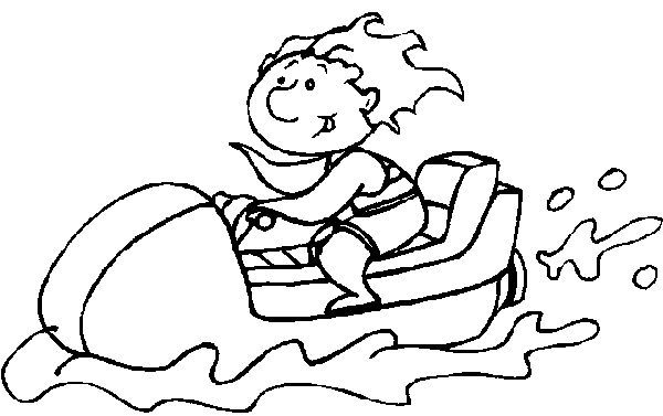 Printable jet ski coloring pages pdf