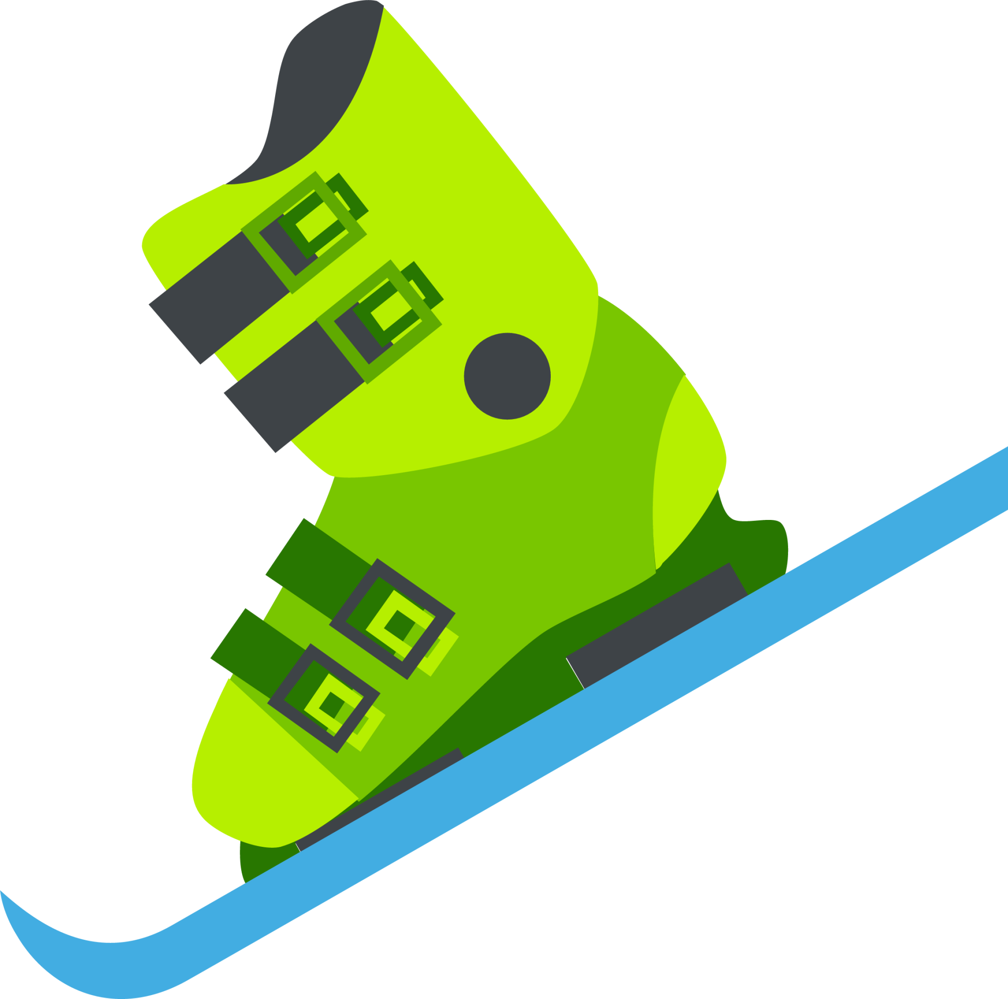 Ski and ski boot emoji