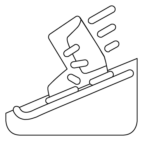 Skis emoji coloring page free printable coloring pages