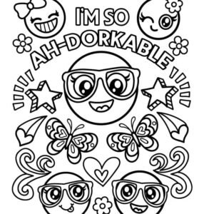 Emoji coloring pages printable for free download