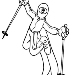 Skiing coloring pages printable for free download