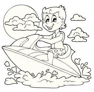 Fun jet ski coloring pages for kids coloring pages sports coloring pages fun family activities