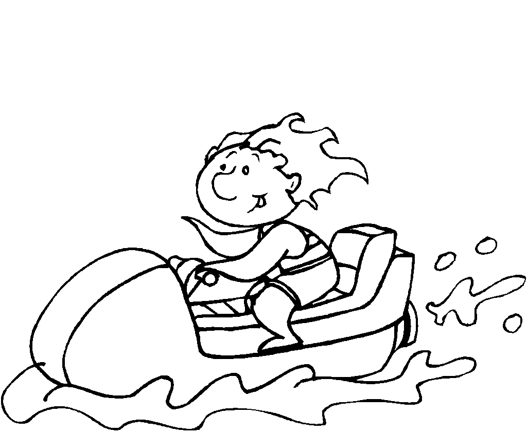 Water sports coloring pages