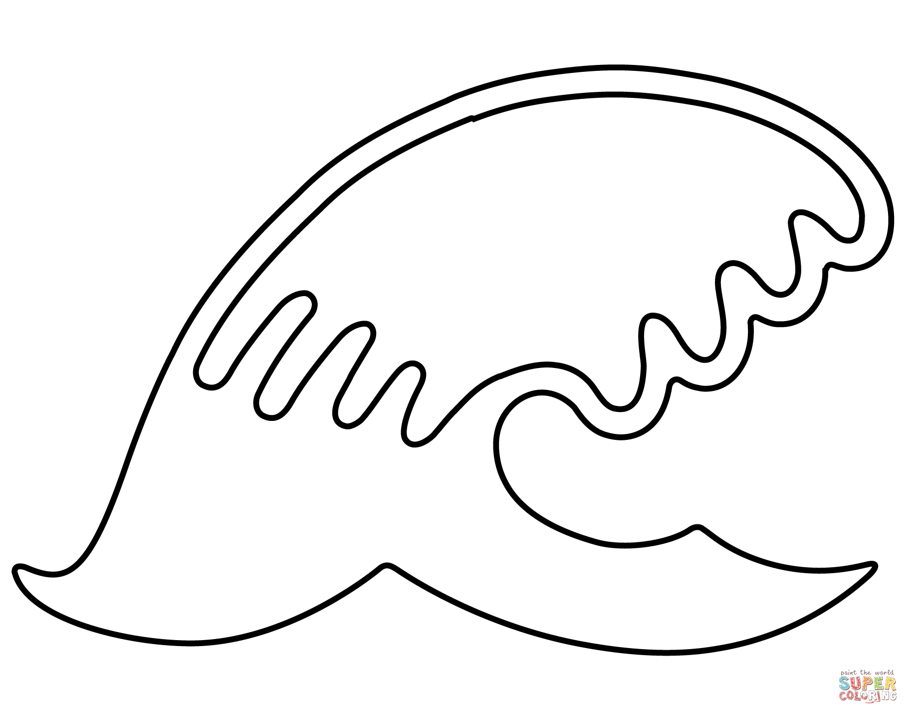 Water wave emoji coloring page free printable coloring pages