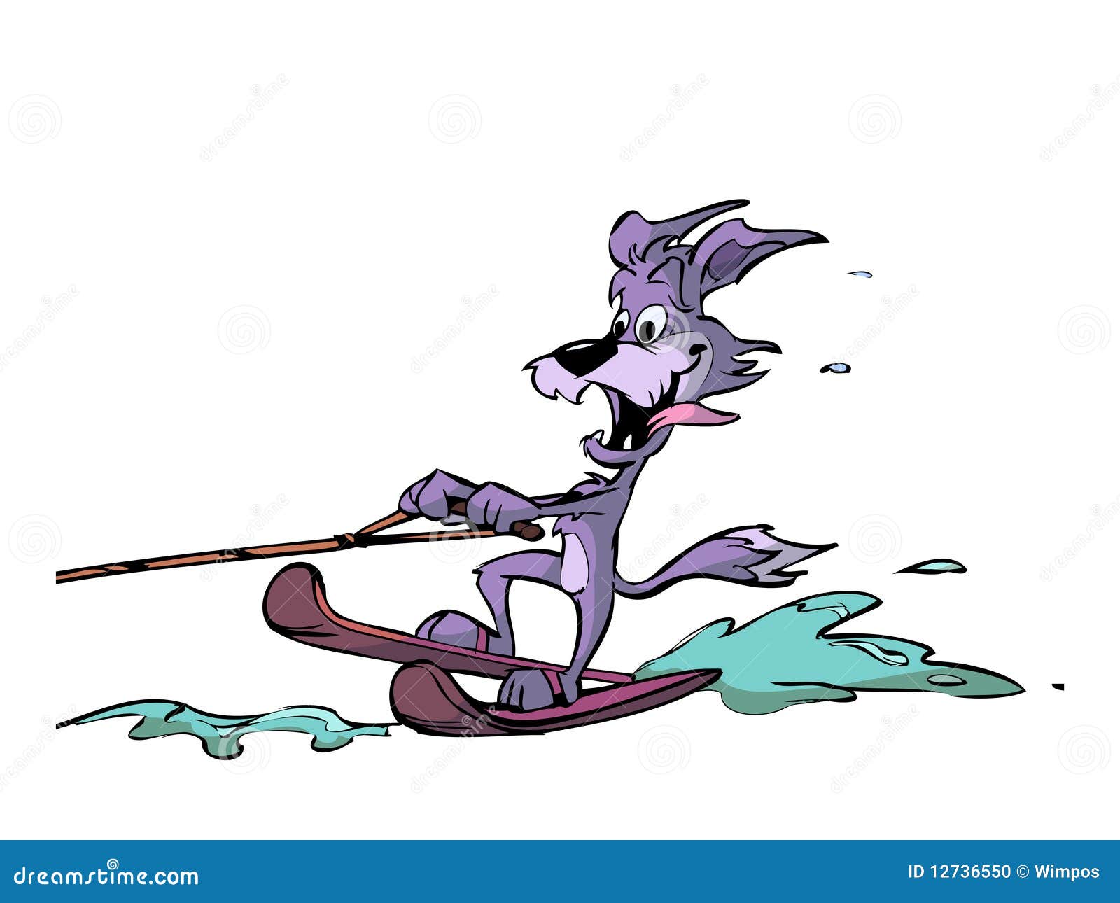 Water skiing cartoon animal stock illustrations â water skiing cartoon animal stock illustrations vectors clipart