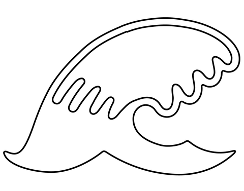 Water wave emoji coloring page free printable coloring pages