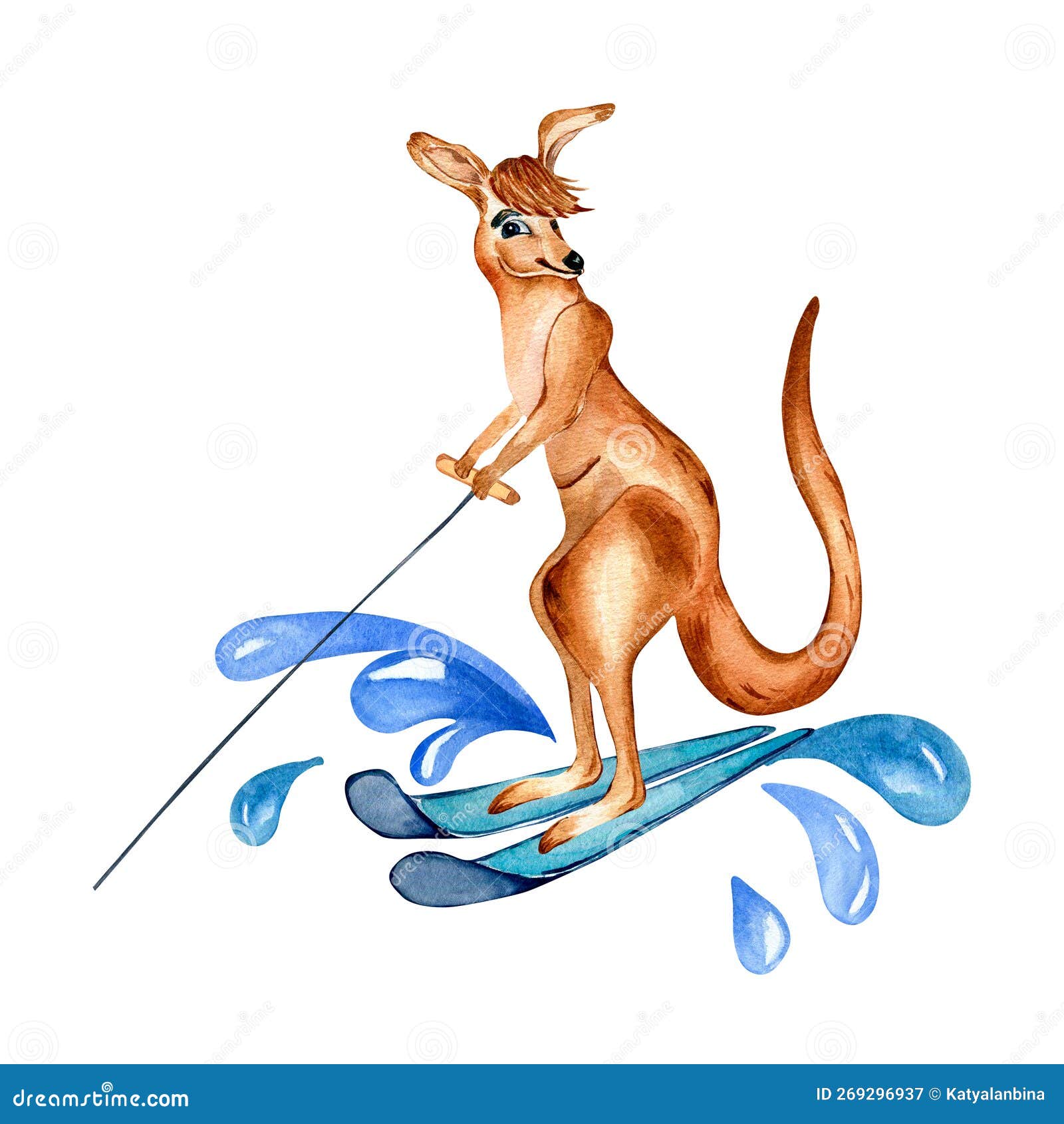 Water skiing cartoon animal stock illustrations â water skiing cartoon animal stock illustrations vectors clipart