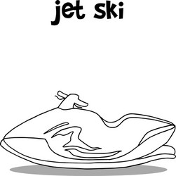 Jet ski drawing vector images over