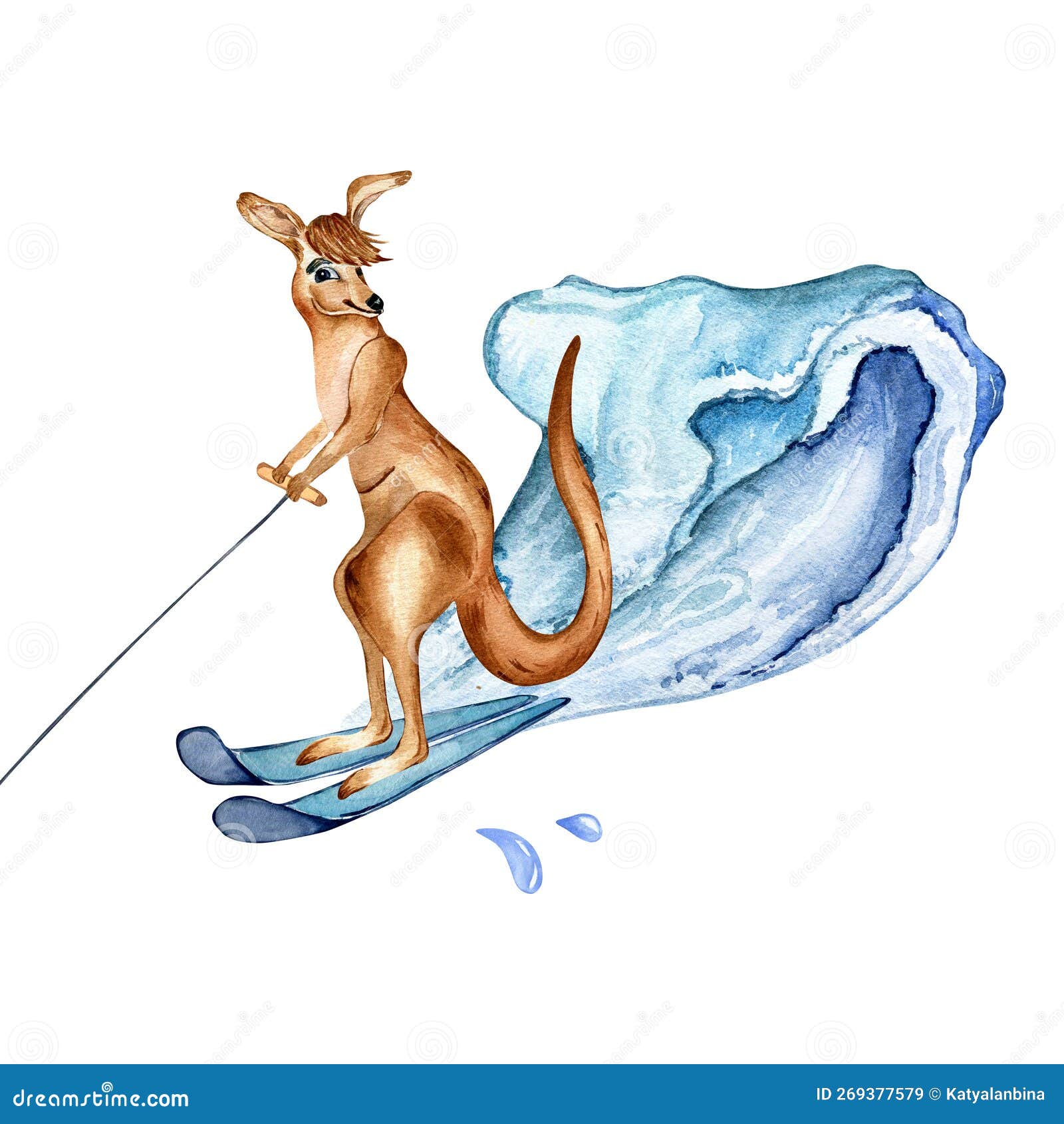 Water skiing cartoon animal stock illustrations â water skiing cartoon animal stock illustrations vectors clipart