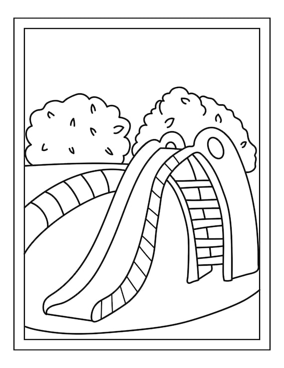 Playground printable coloring pages