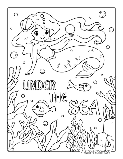 Free printable mermaid coloring pages