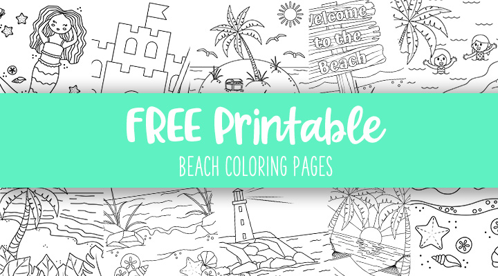 Beach coloring pages