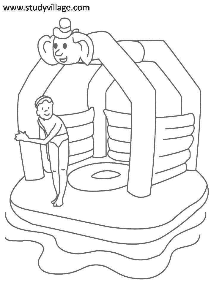 Summer holidays coloring page for kids