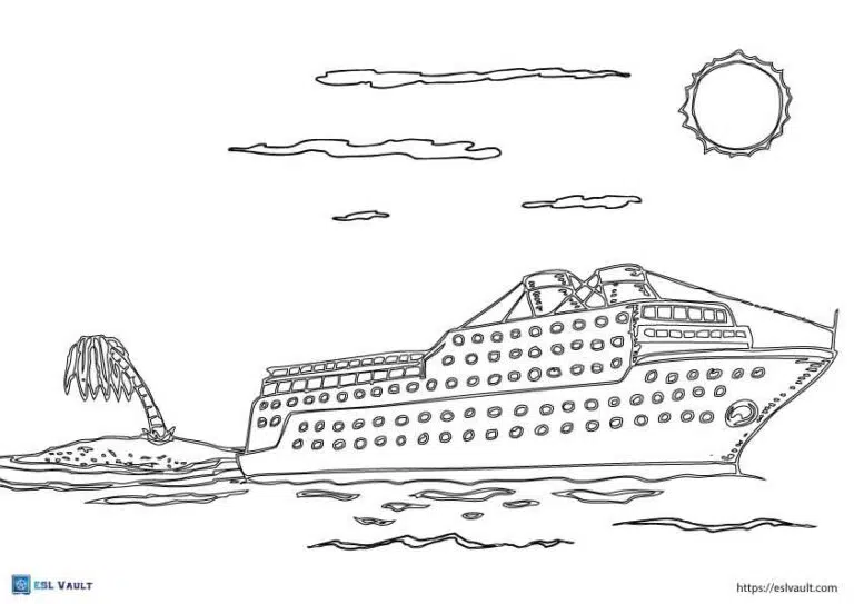 Free ship coloring pages