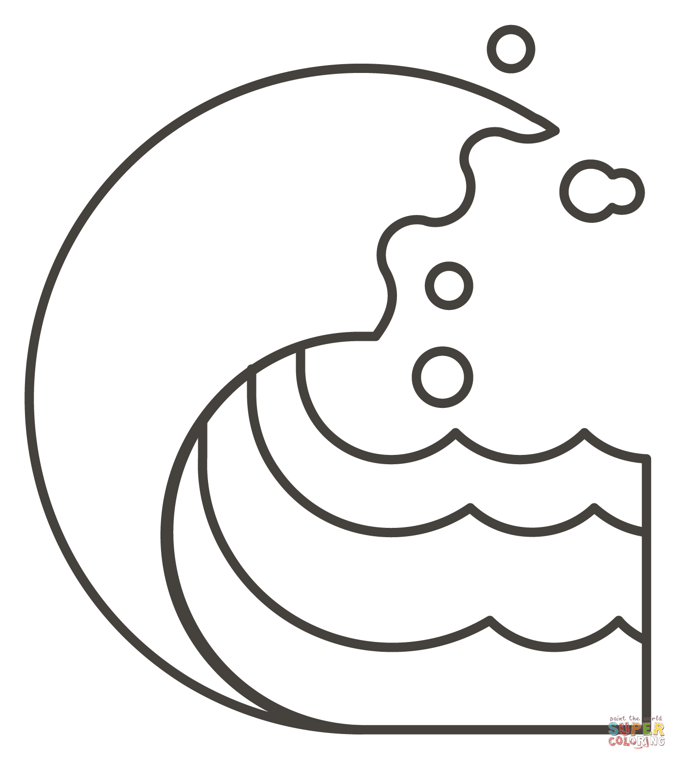 Water wave coloring page free printable coloring pages