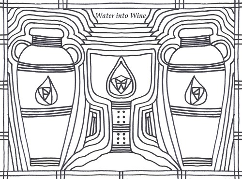 Water into wine coloring page â stushie art