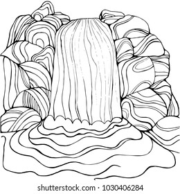 Waterfall coloring page images stock photos d objects vectors