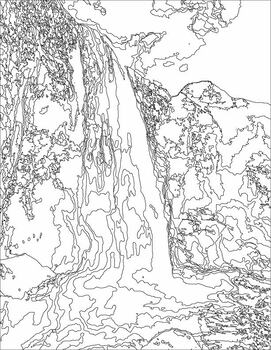 Tall waterfall coloring page by andrea dhanraj tpt