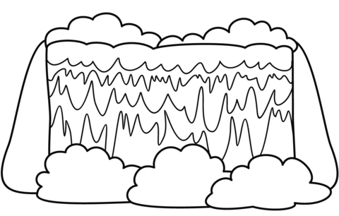 Waterfall coloring page free printable coloring pages