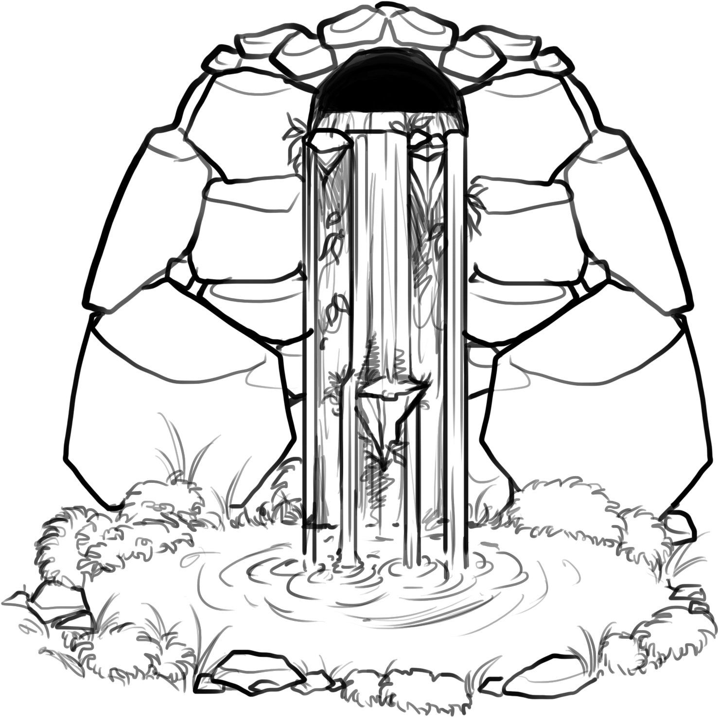 Waterfall coloring pages