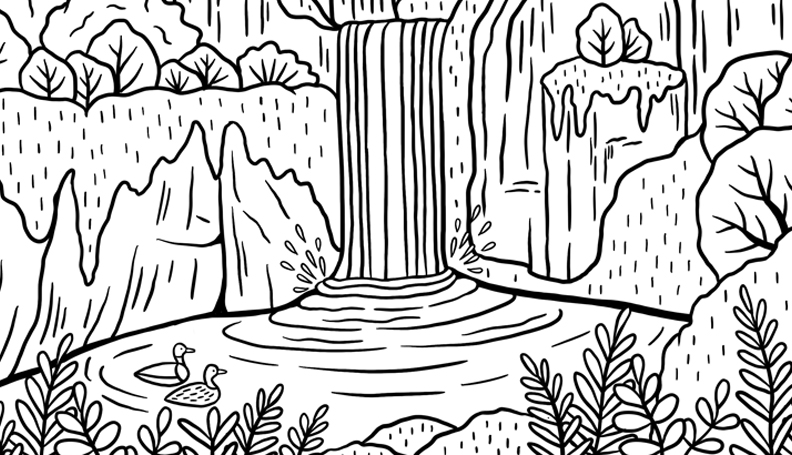 Activity pacific wonderland coloring page