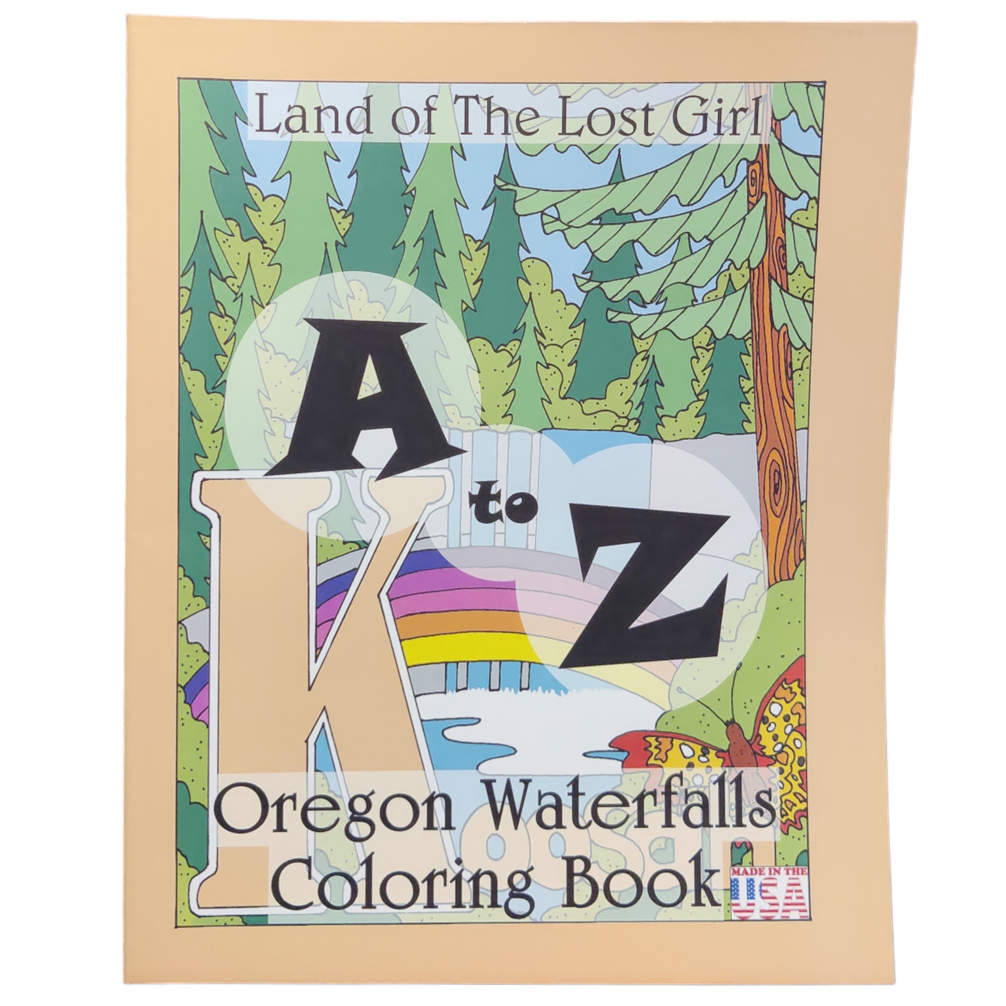 A to z oregon waterfalls coloring book