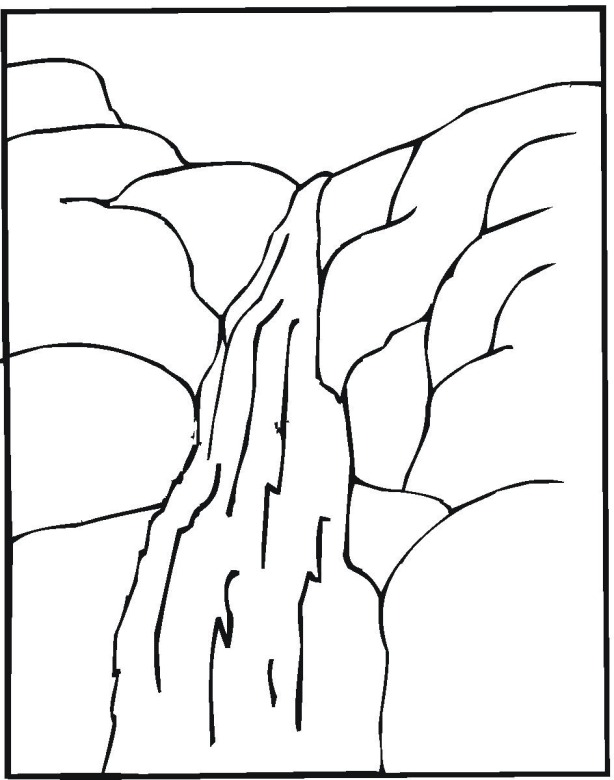 Waterfall coloring page