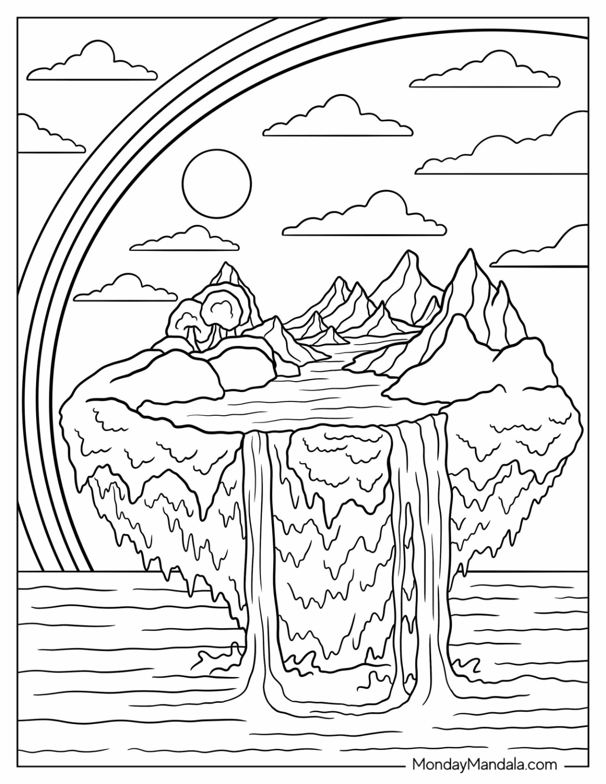 Fantasy coloring pages free pdf printables