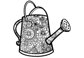 Watering can coloring pages summer art activity last week of school activity