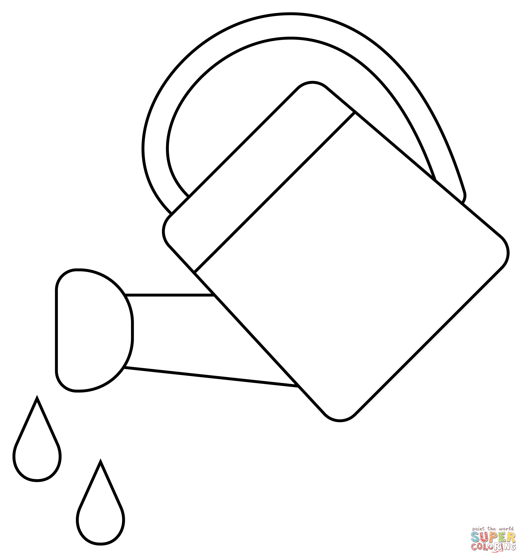 Watering can coloring page free printable coloring pages