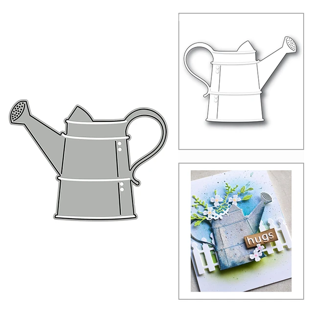 Pretty watering can new metal cutting die for crapbooking paper craft and card making emboing decor