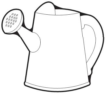Watering can coloring pages for kids
