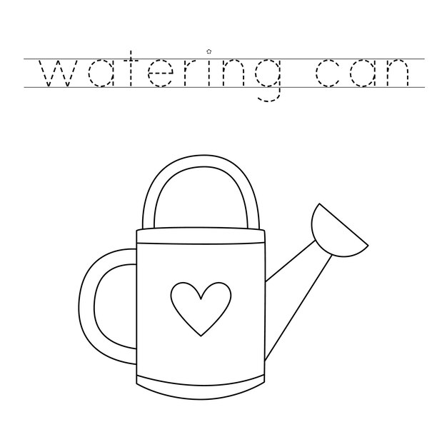 Page watering can coloring pages images