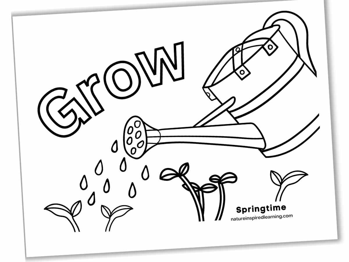 Beautiful spring coloring pages