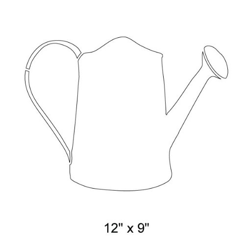 Watering can stencil for painting a watering can on the walls in a garden room tools home improvement