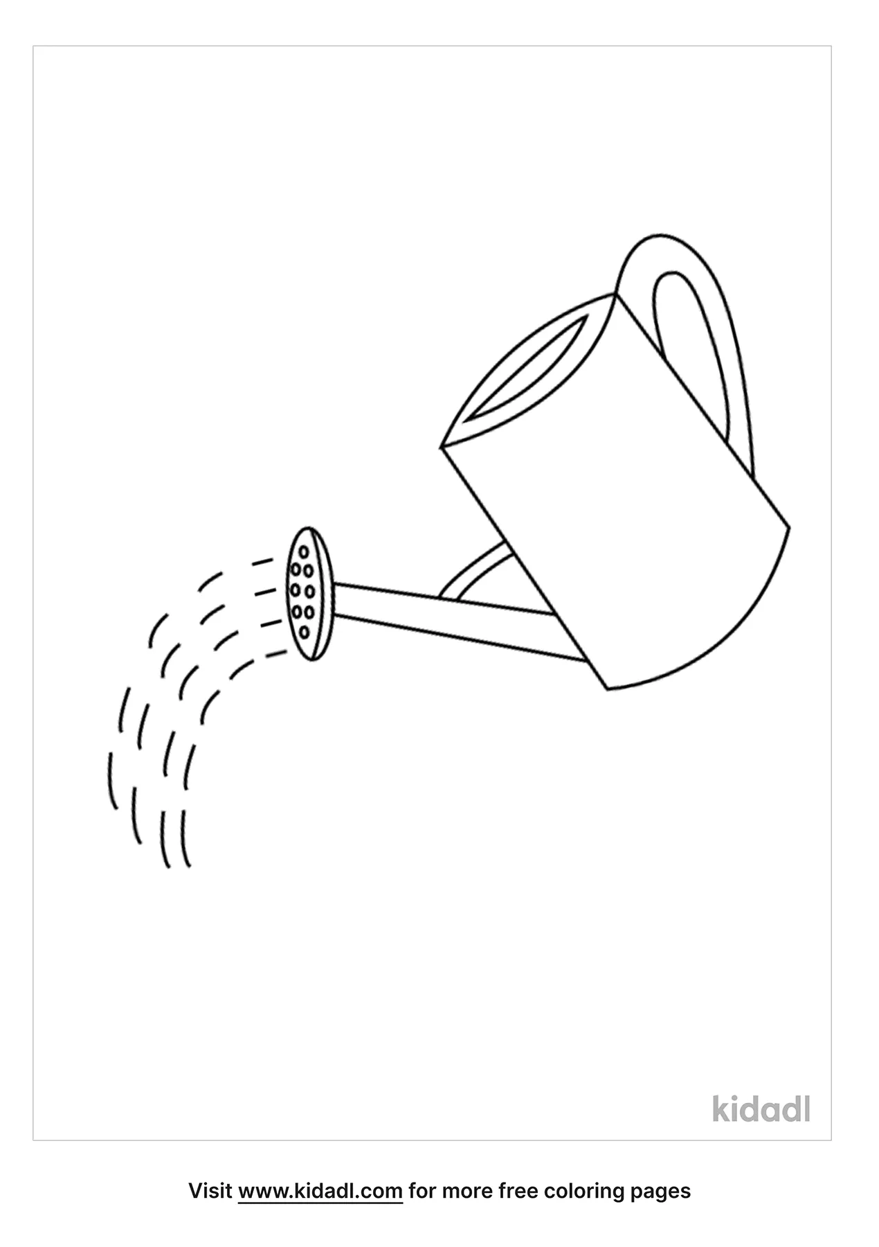 Free watering can pouring water coloring page coloring page printables