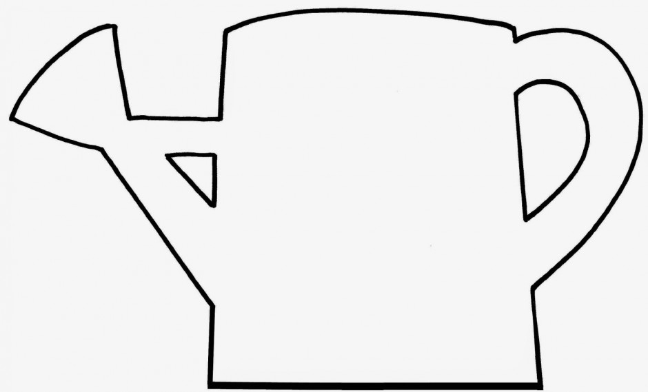 Watering can coloring page