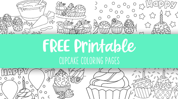 Cupcake coloring pages